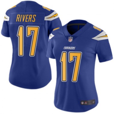 Los Angeles Chargers NFL Football Philip Rivers Electric Blue Jersey Women Limited  #17 Rush Vapor Untouchable->los angeles chargers->NFL Jersey